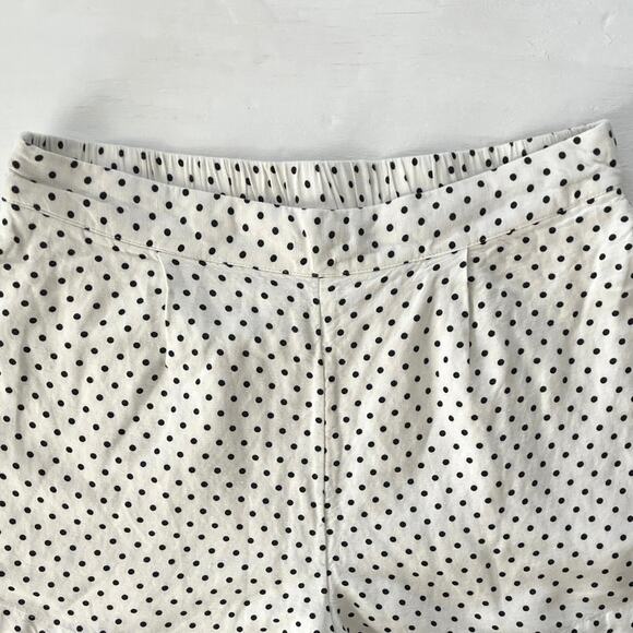 Kate Spade Polka Dot Shorts Womens Size S White Black Linen Blend Comfort Casual - Picture 3 of 16
